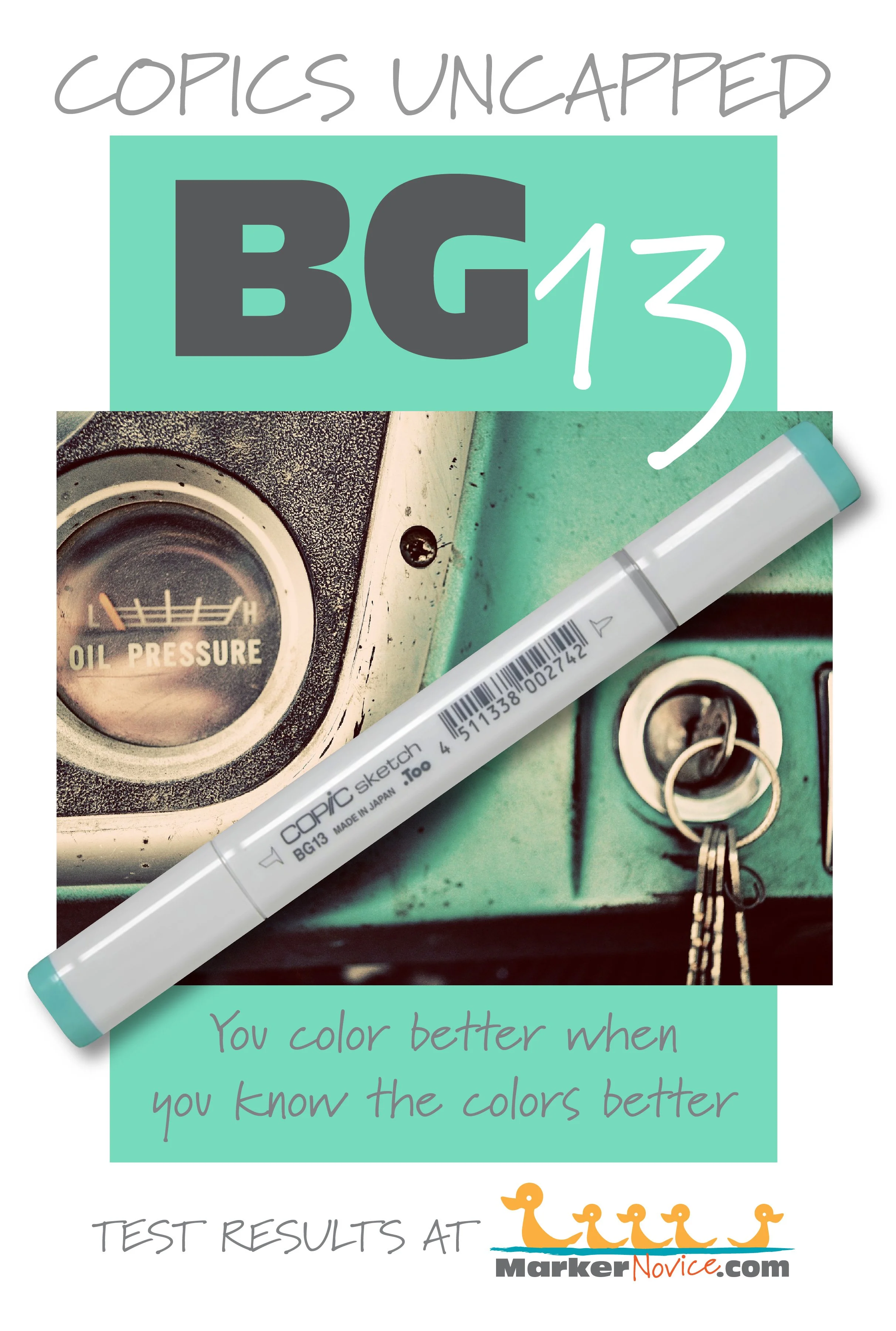 BG13 Mint Green: Copics Uncapped (Marker Swatch, Ink Testing